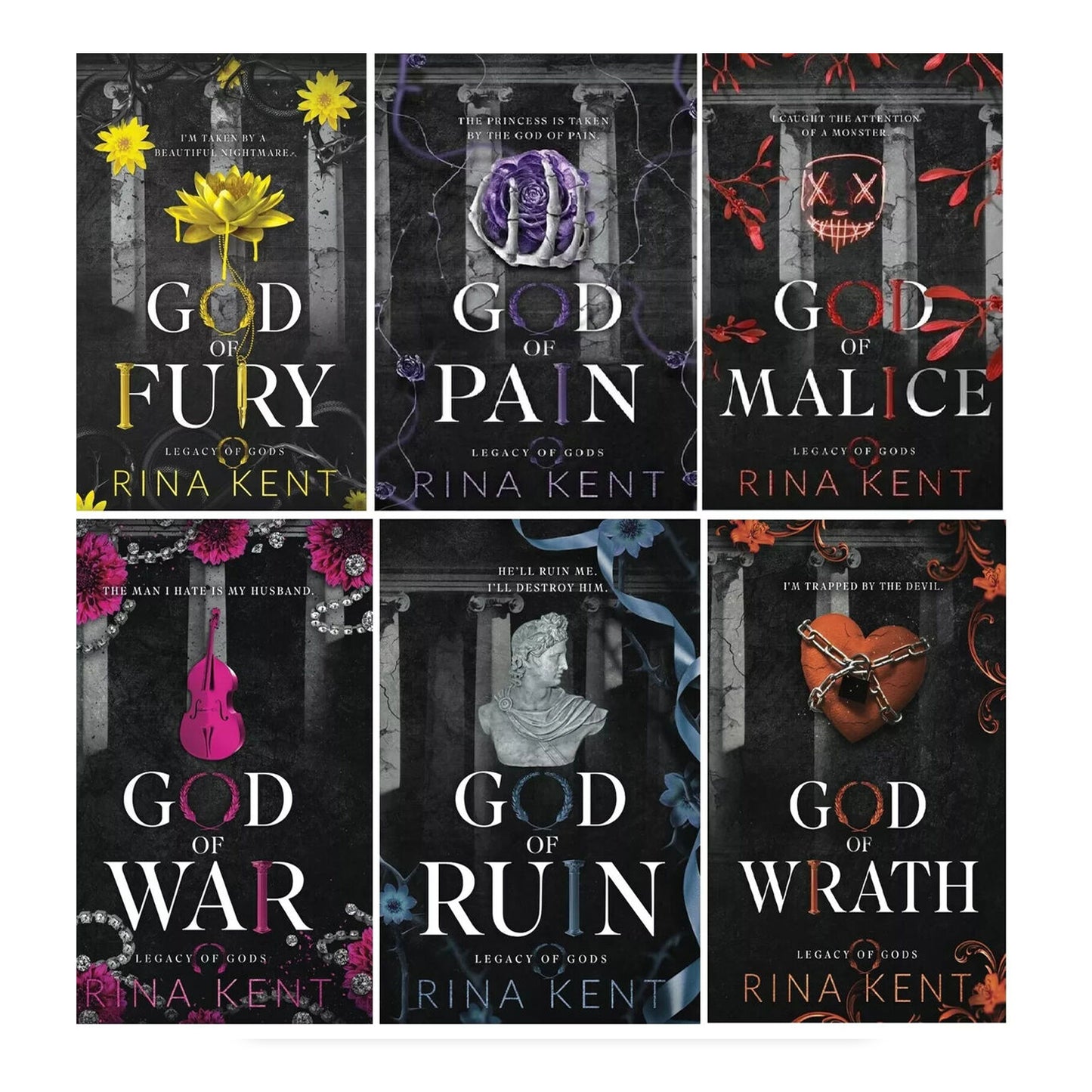 Legacy of Gods Series Collection 6 Books Set By Rina Kent