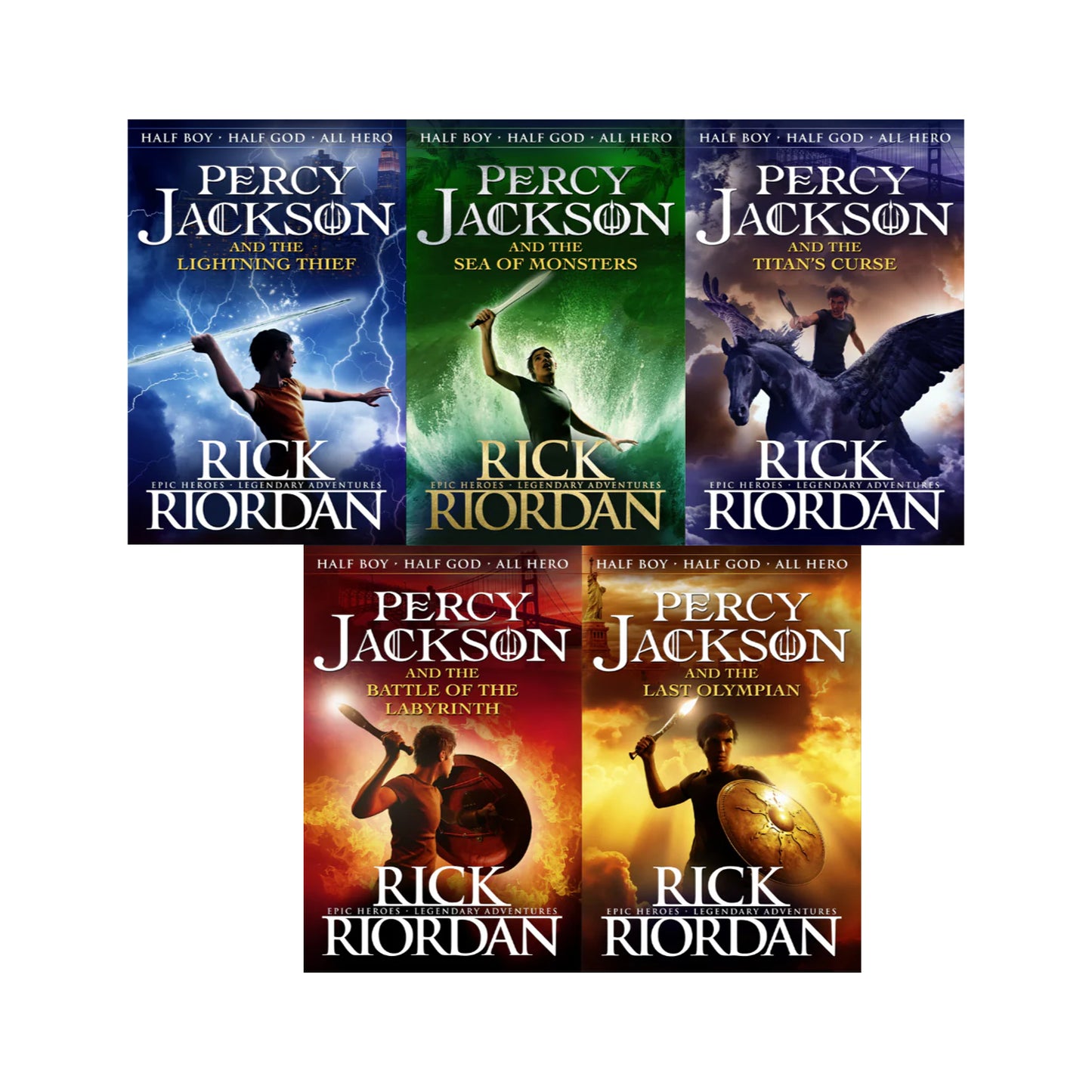 Percy Jackson Collection 5 Books Set By Rick Riordan