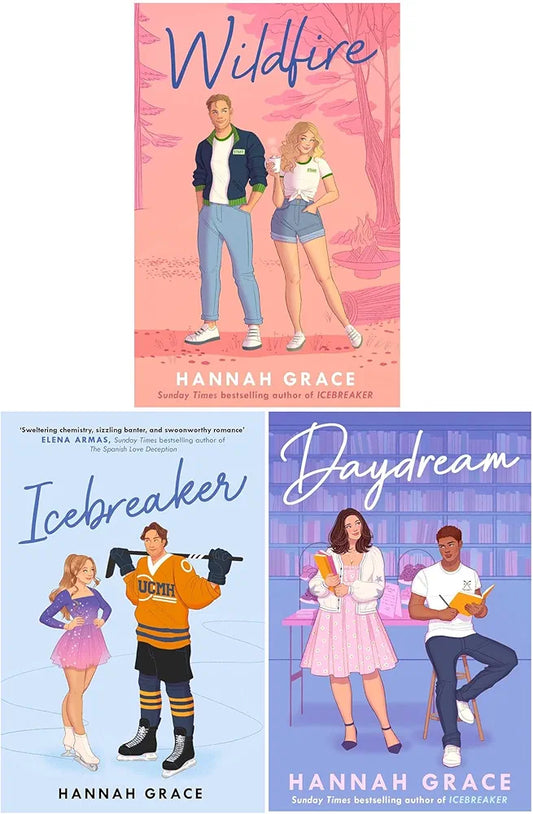 The Maple Hills Series 3 Book Collection Set By Hannah Grace (Icebreaker, Wildfire & Daydream)