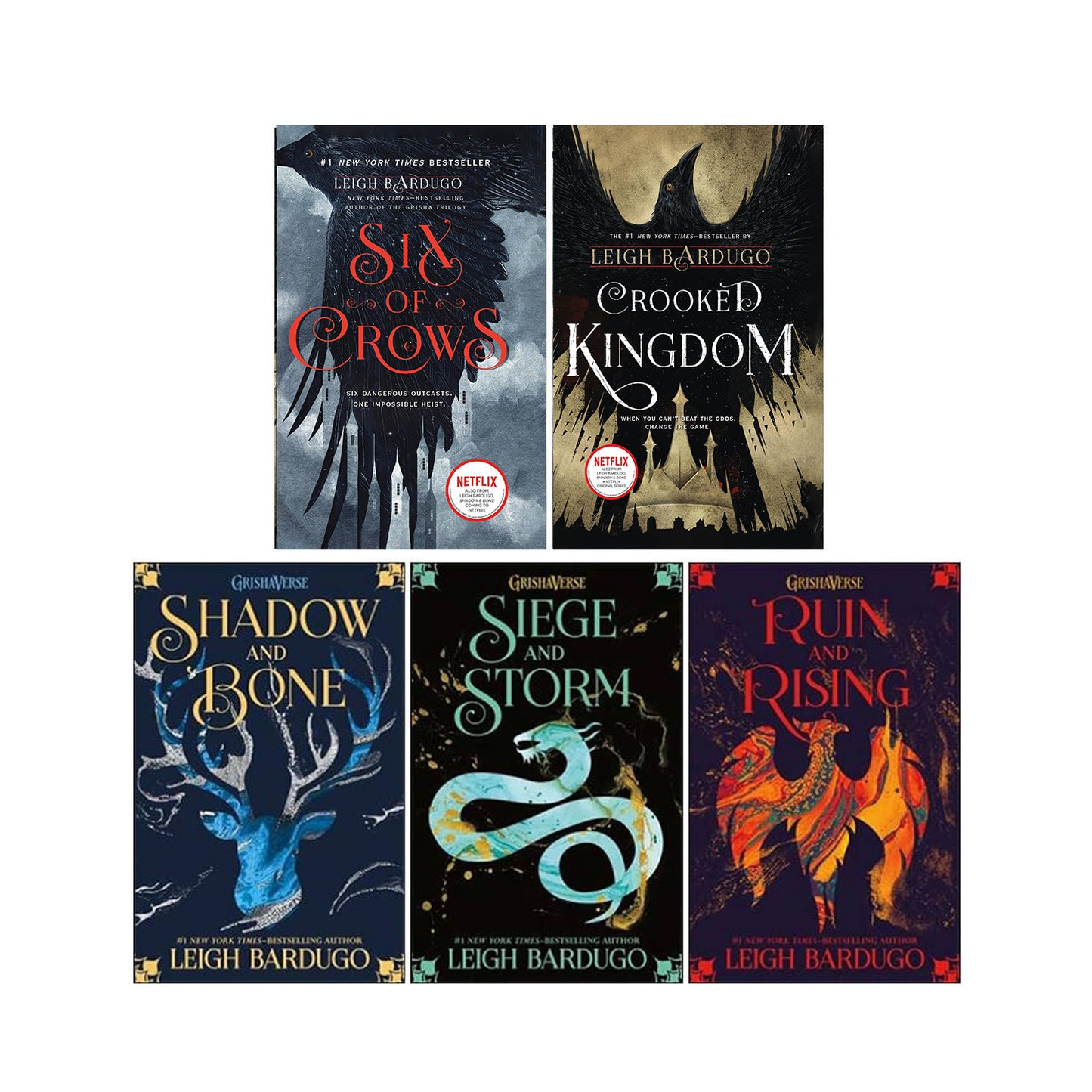 Grisha and six of crows series leigh bardugo 5 books collection set